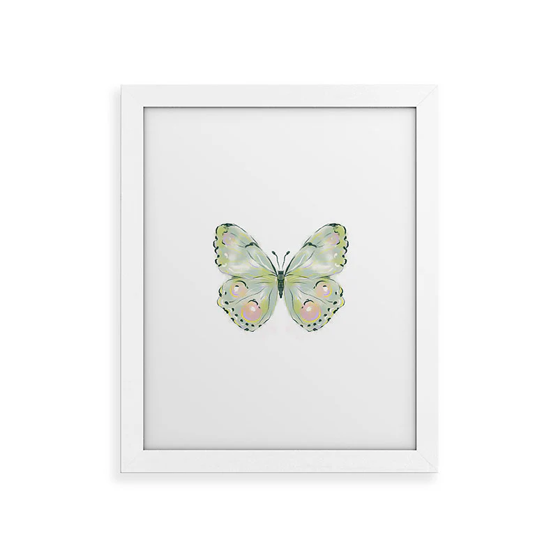 Agnes 91 Exquisite Light Green Watercol Framed Art Print - Image 17