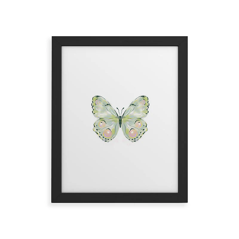 Agnes 91 Exquisite Light Green Watercol Framed Art Print - Image 7
