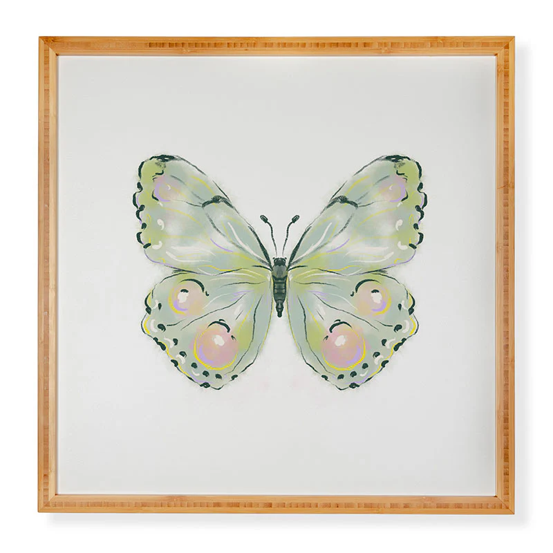 Agnes 91 Exquisite Light Green Watercol Framed Wall Art - Image 3
