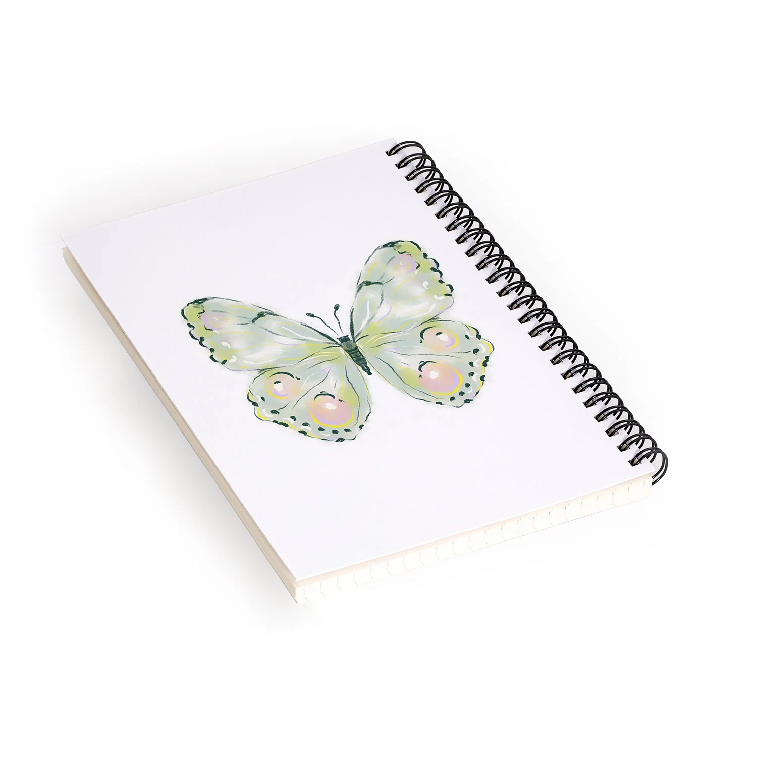 Agnes 91 Exquisite Light Green Watercol Spiral Notebook - Image 2