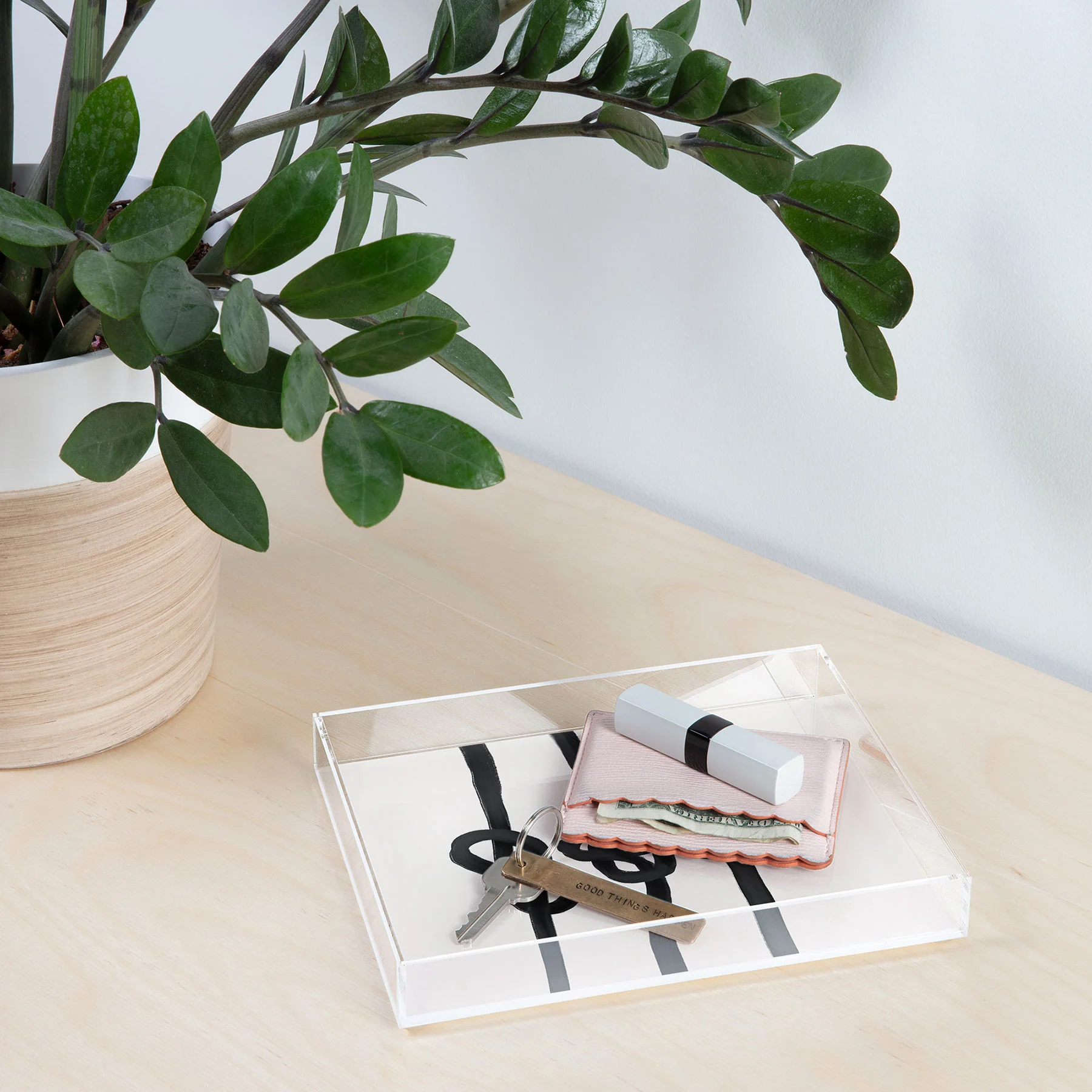 Agnes 91 Minimalist Black Knot Abstract Acrylic Tray - Image 12