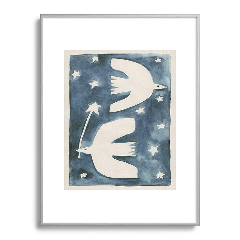 Alisa Galitsyna Celestial Birds V2 Metal Framed Art Print - Image 29