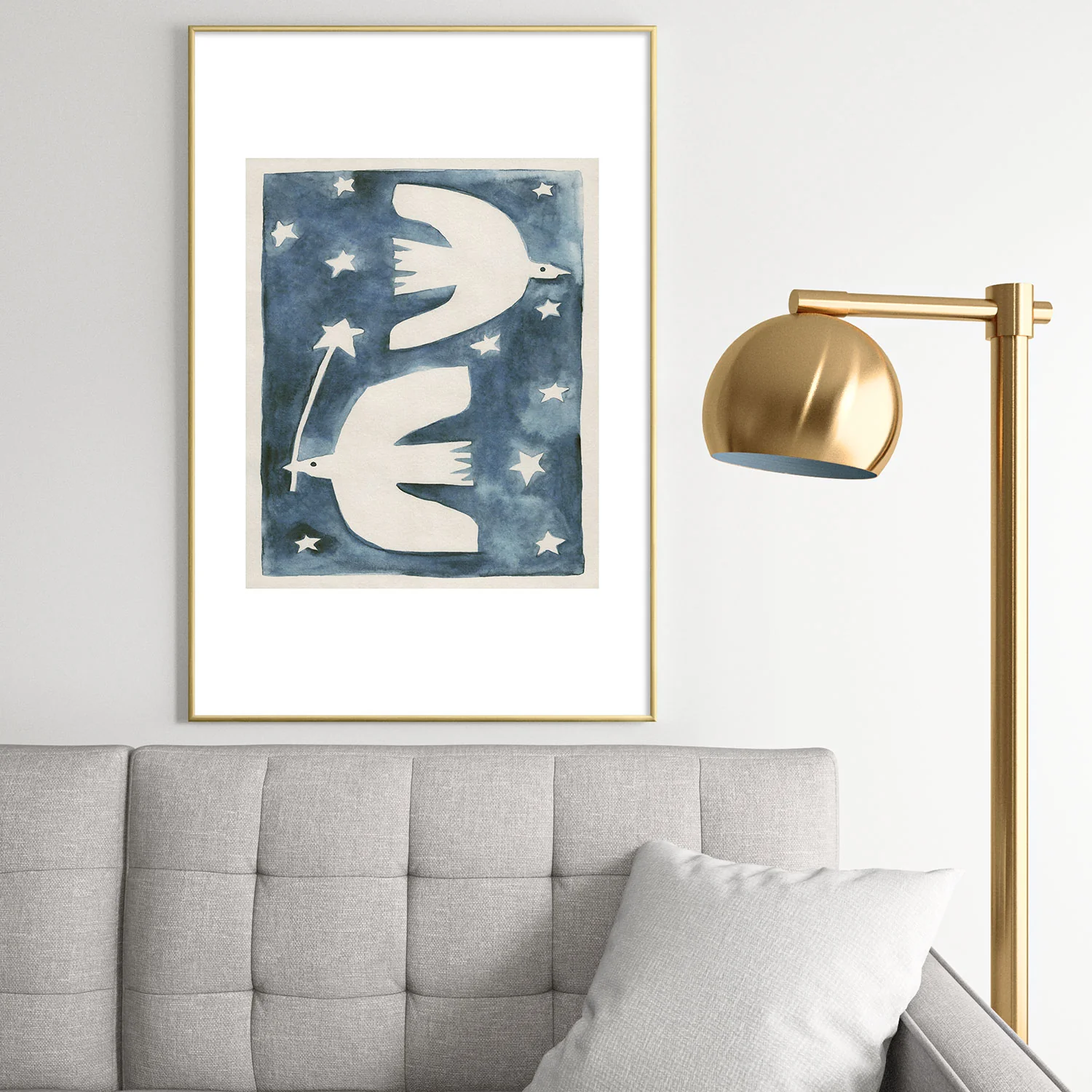 Alisa Galitsyna Celestial Birds V2 Metal Framed Art Print - Image 38