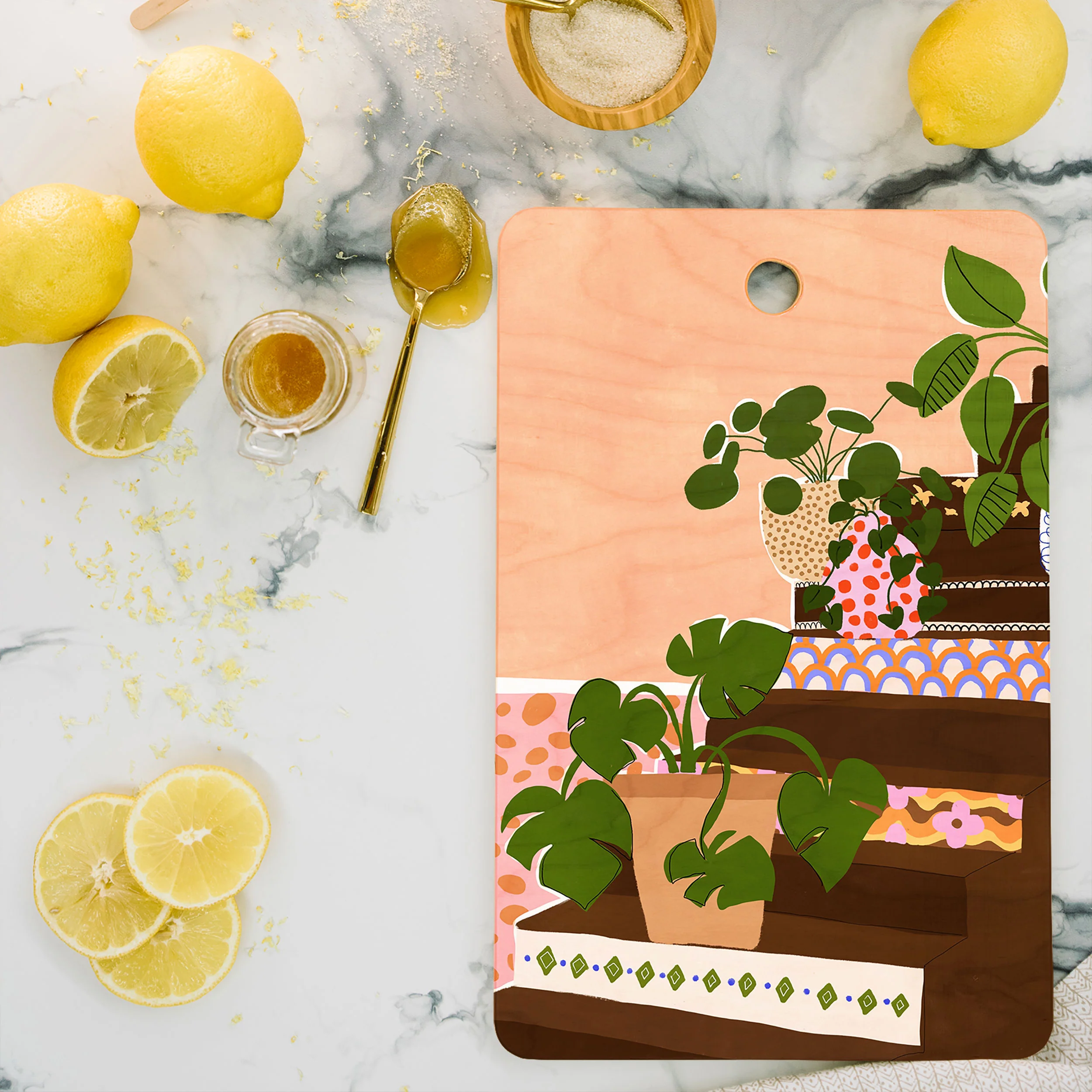 Alja Horvat Bohemian Stairs Cutting Board Rectangle - Image 2