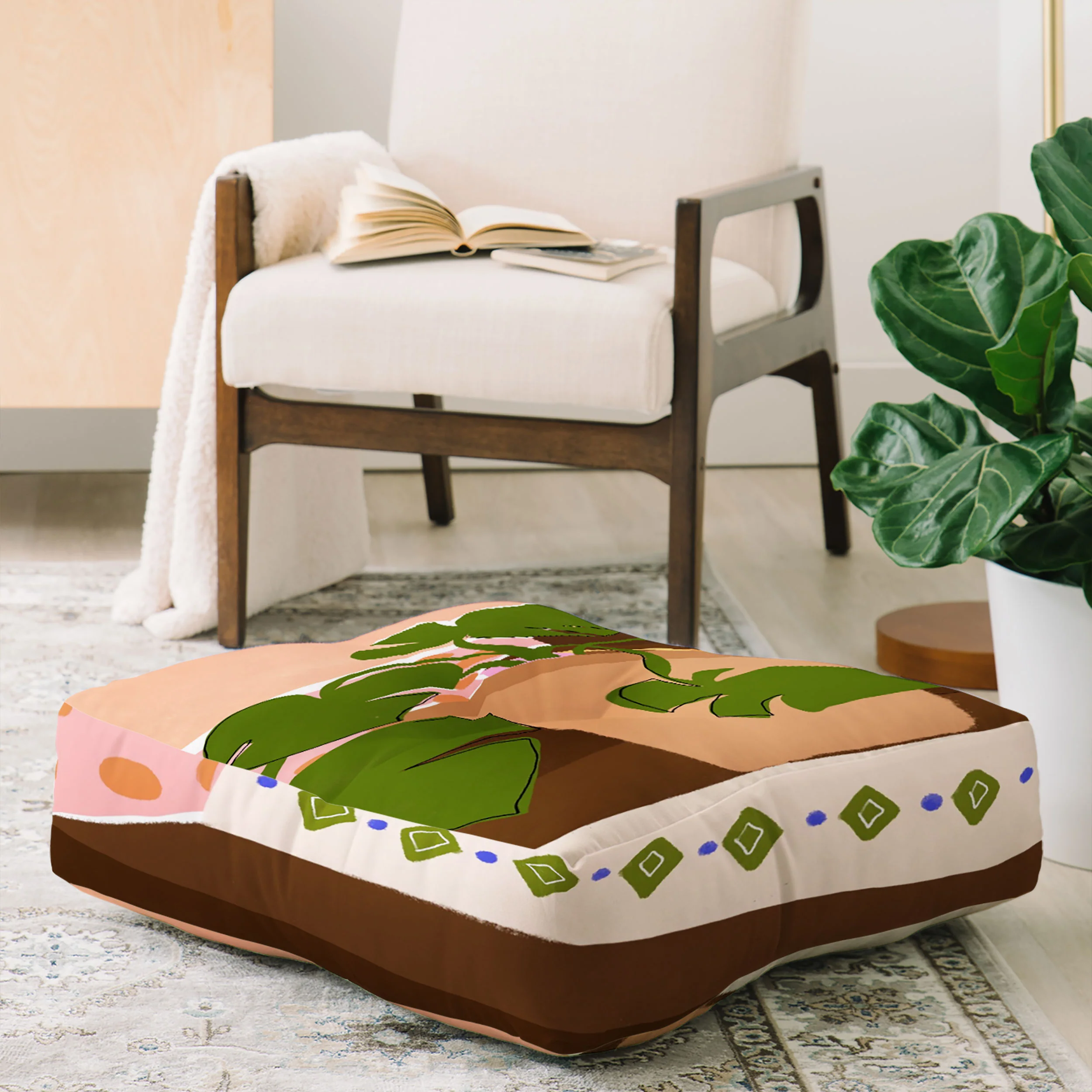 Alja Horvat Bohemian Stairs Floor Pillow Square - Image 2