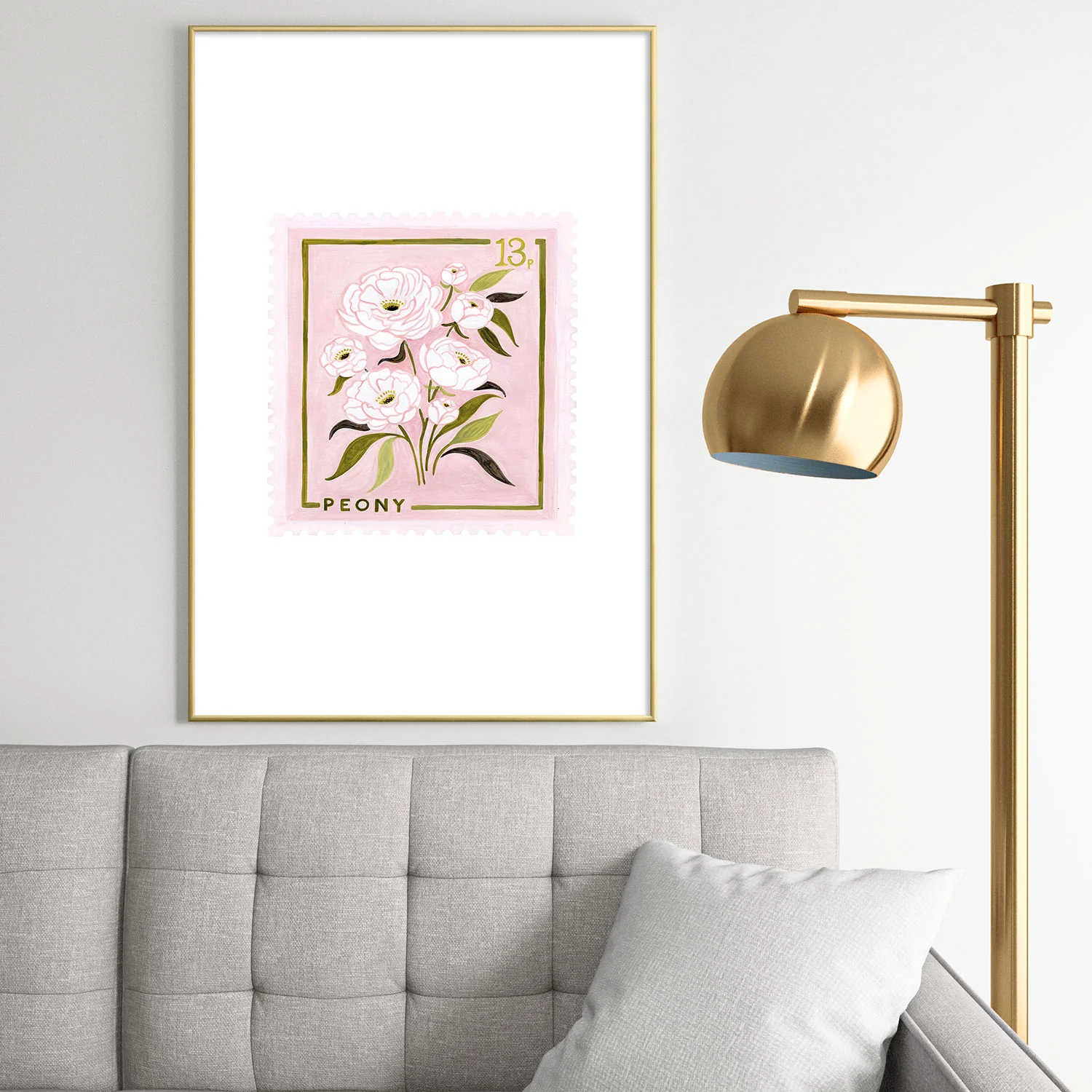 Ambers Textiles Peony 2 Metal Framed Art Print - Image 38