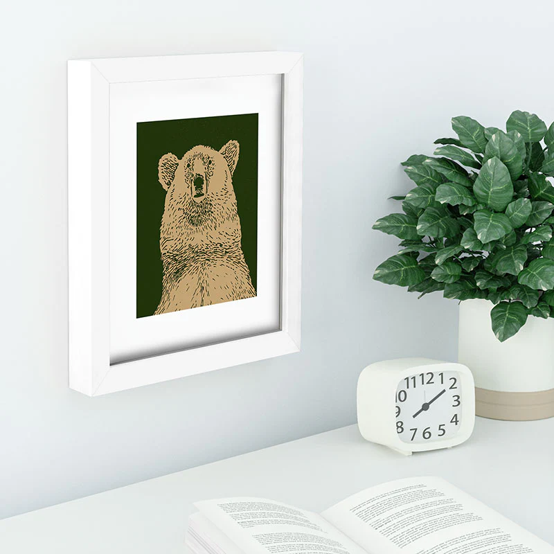 Andrew Henry Kodiak Bear Recessed Framing Rectangle - Image 4