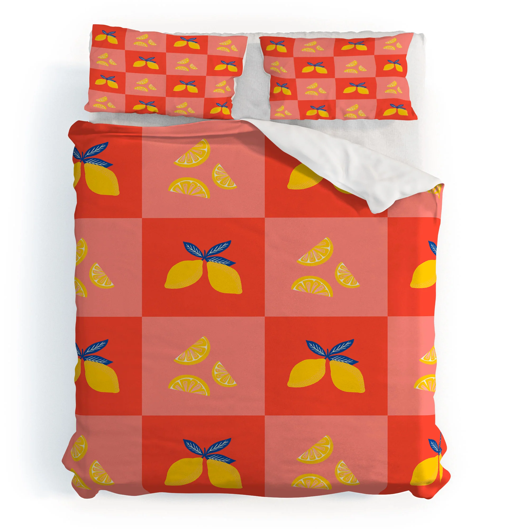 Angela Minca Lemon squares Duvet Cover - Image 57