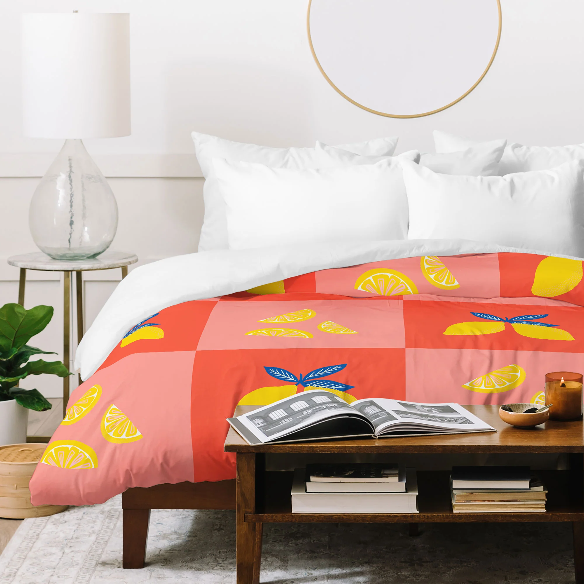 Angela Minca Lemon squares Duvet Cover - Image 7