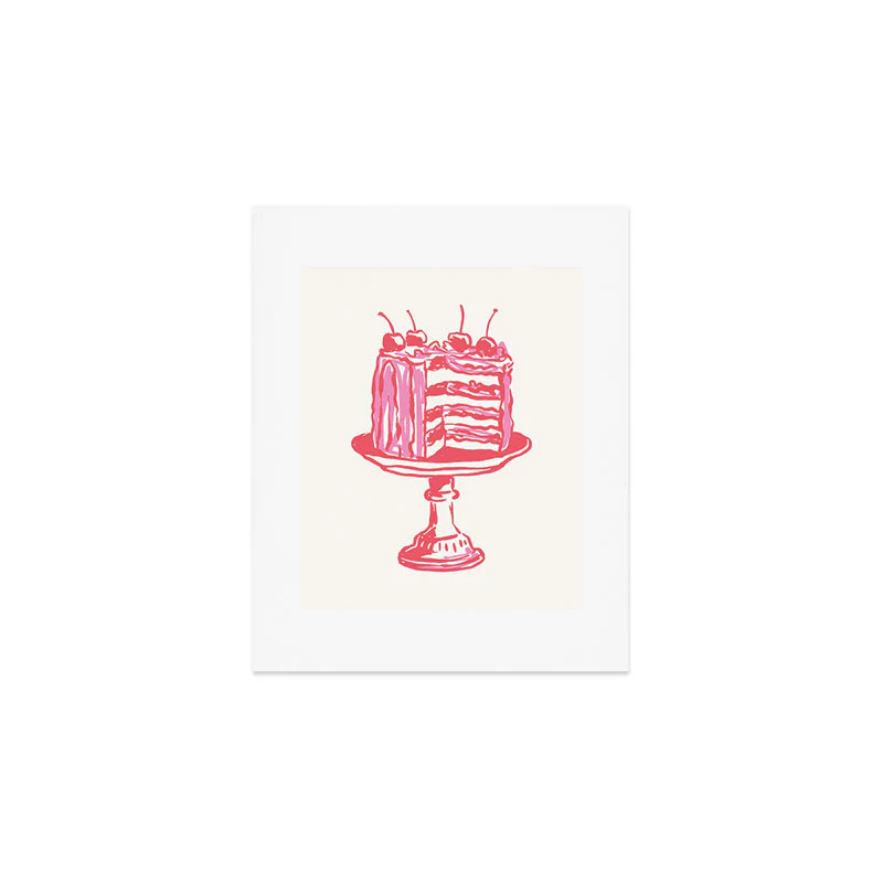 April Lane Art Pink Cake Art Print