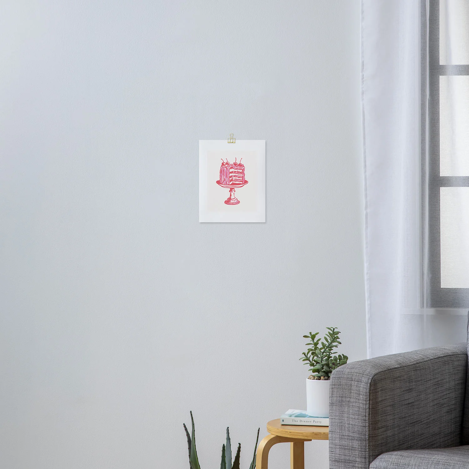 April Lane Art Pink Cake Art Print - Image 3