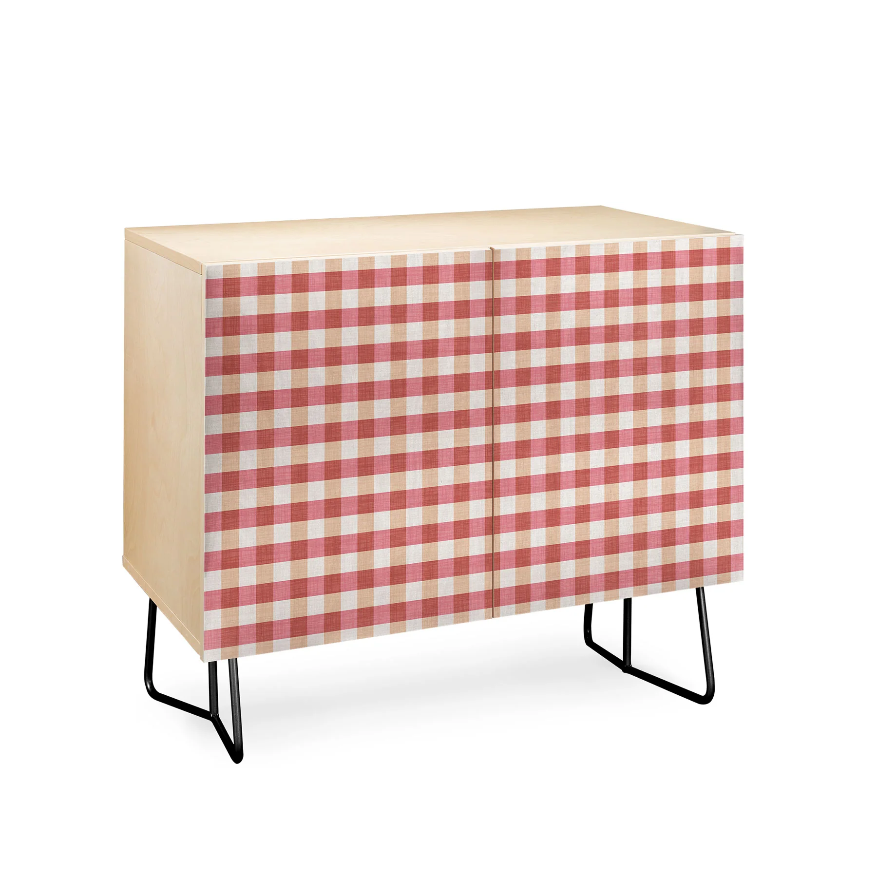 Avenie Cozy Gingham Credenza - Image 11