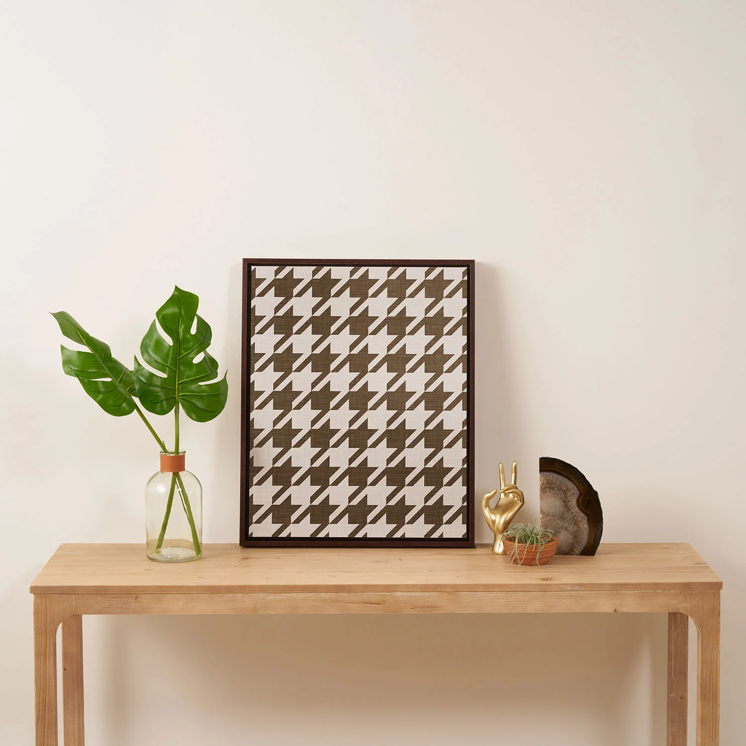 Avenie Cozy Houndstooth Art Canvas - Image 28