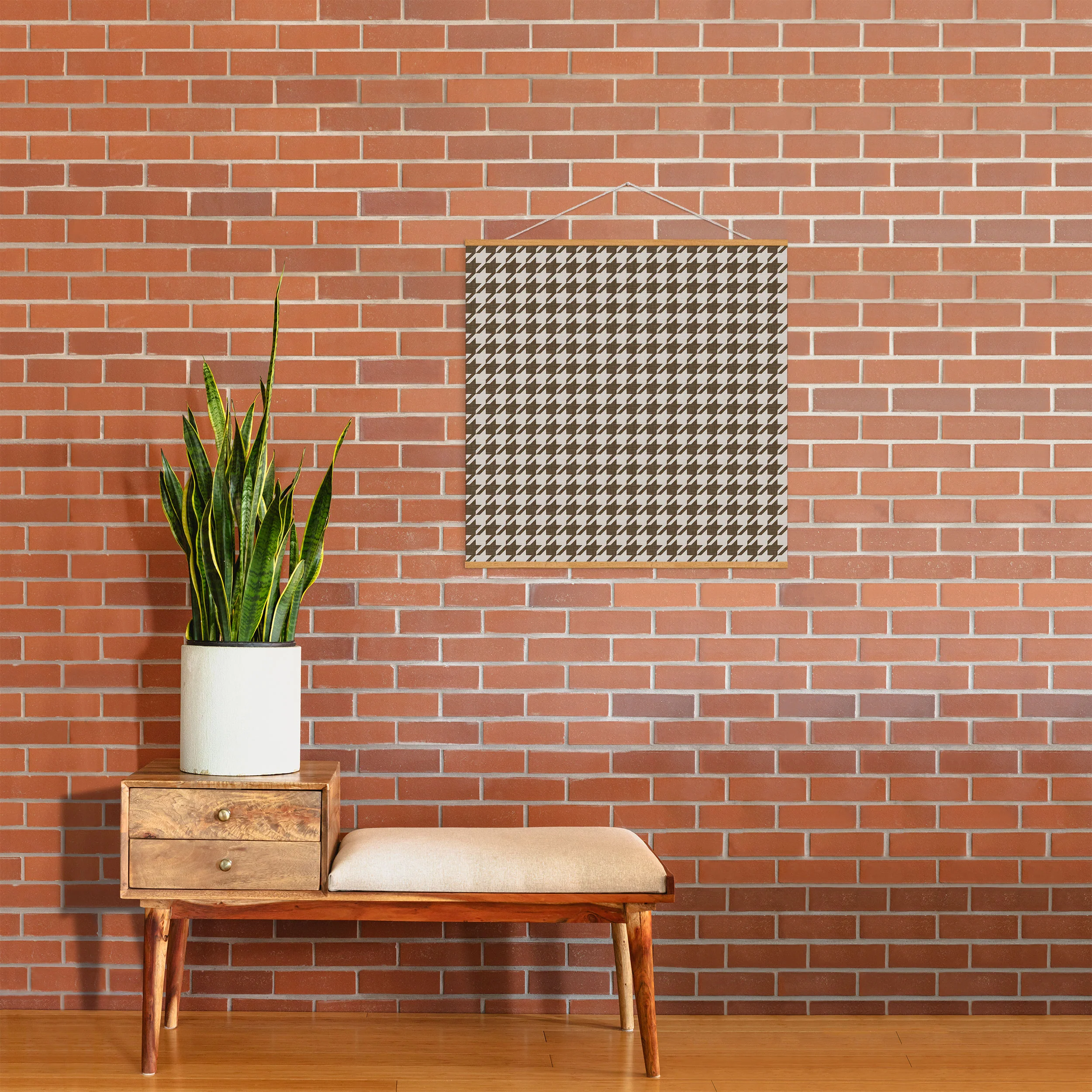 Avenie Cozy Houndstooth Art Print - Image 47