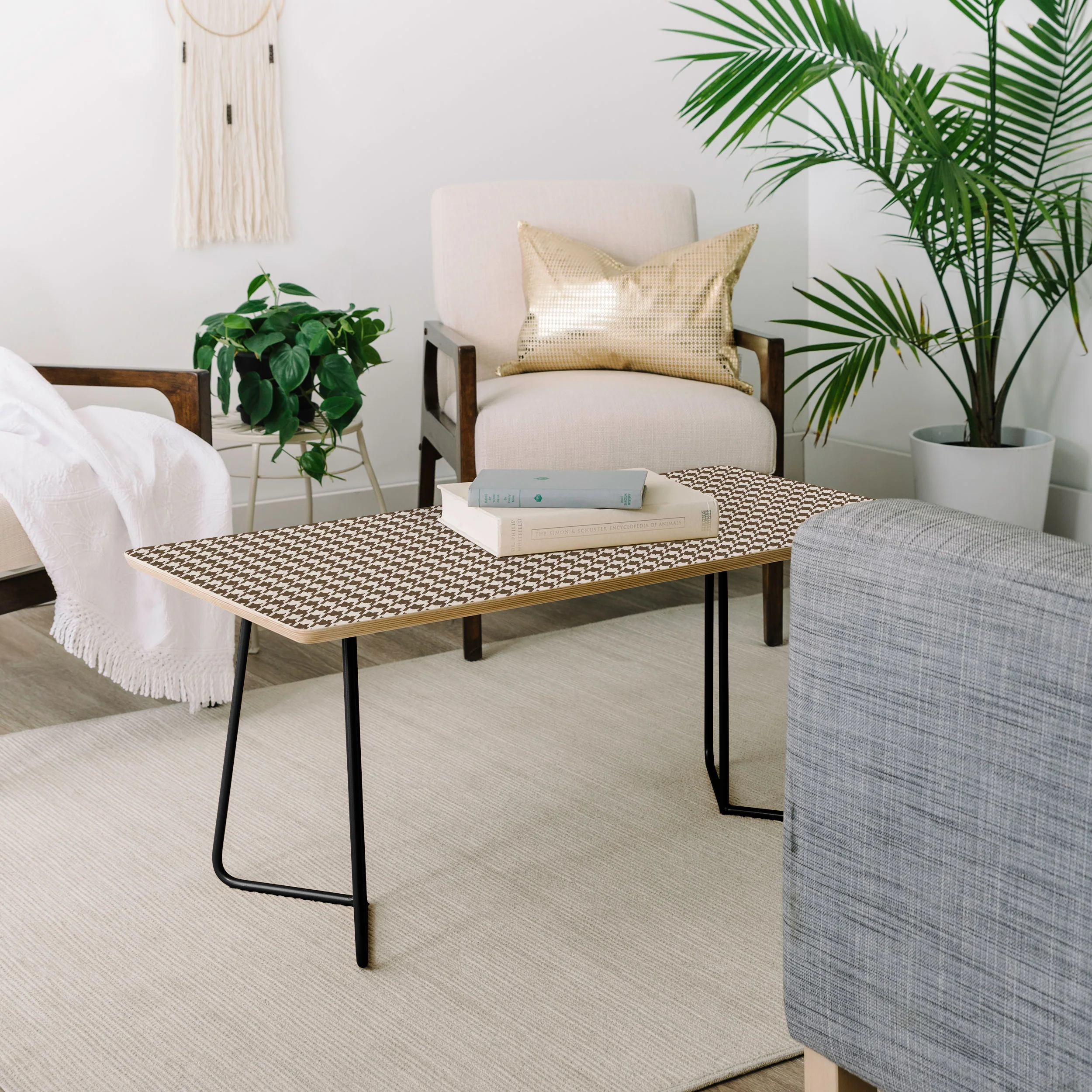 Avenie Cozy Houndstooth Coffee Table - Image 8