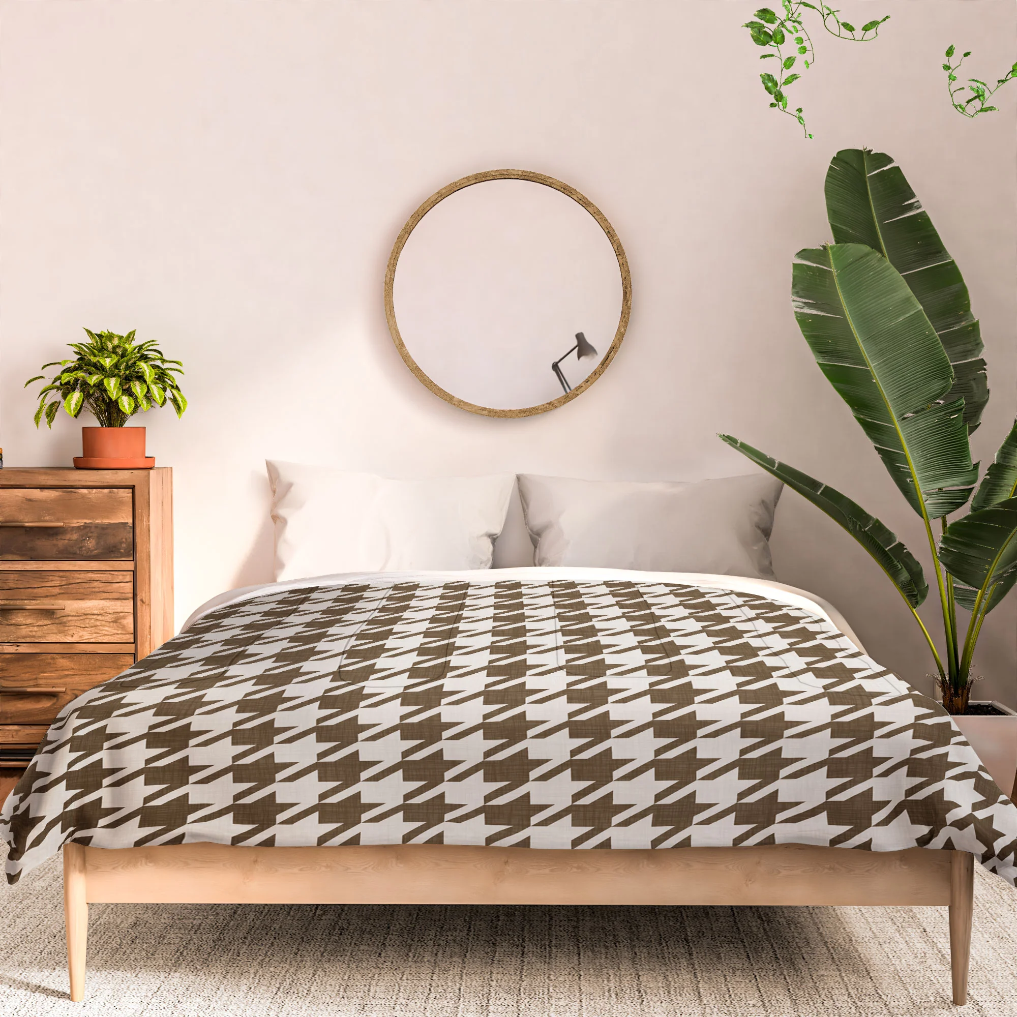Avenie Cozy Houndstooth Comforter - Image 15
