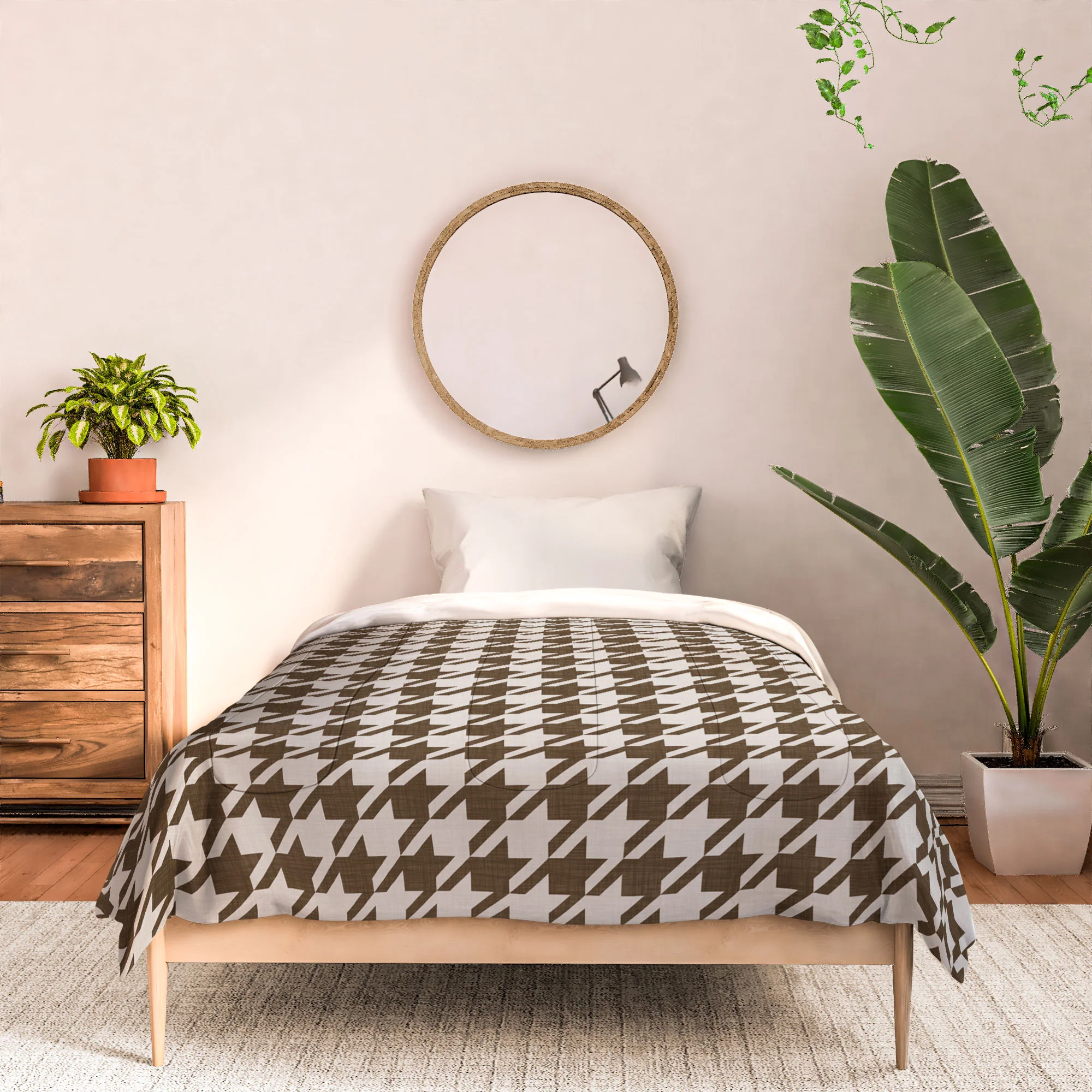 Avenie Cozy Houndstooth Comforter - Image 6