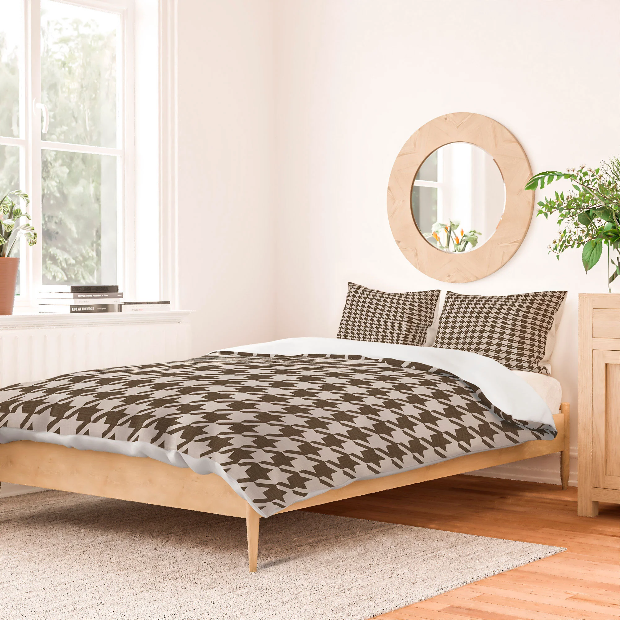 Avenie Cozy Houndstooth Duvet Cover - Image 54