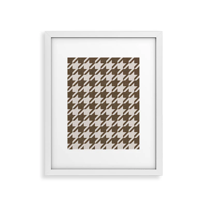 Avenie Cozy Houndstooth Framed Art Print - Image 39