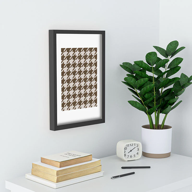 Avenie Cozy Houndstooth Recessed Framing Rectangle - Image 10