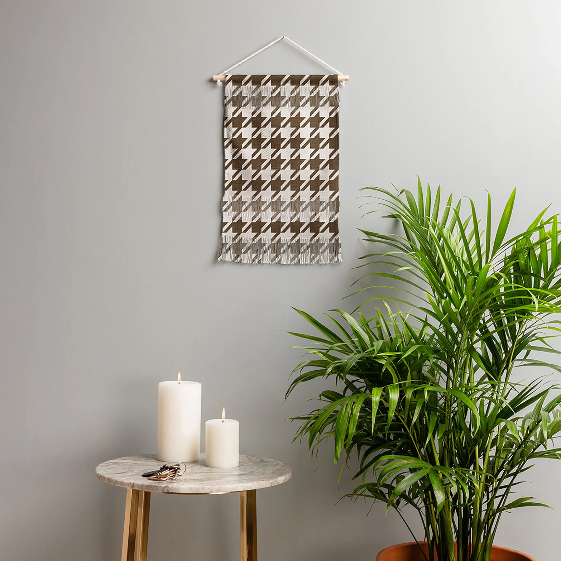 Avenie Cozy Houndstooth Wall Hanging Portrait - Image 3