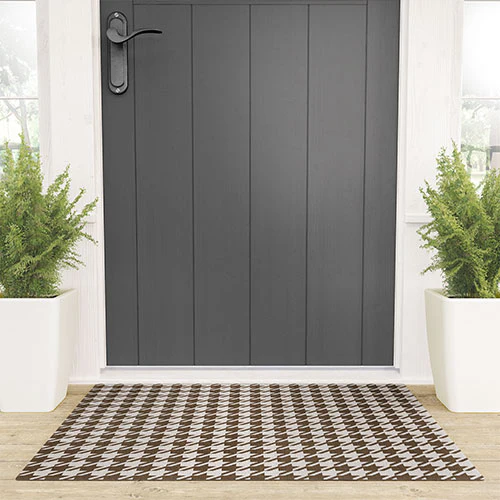 Avenie Cozy Houndstooth Welcome Mat - Image 4