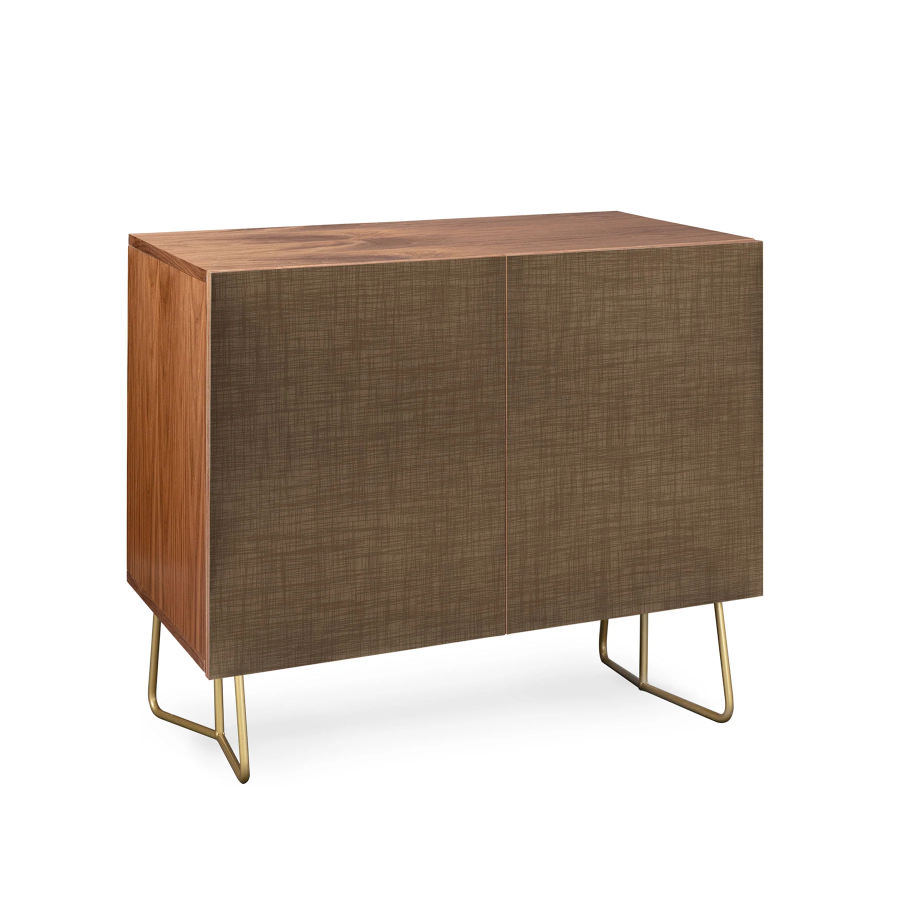 Avenie Cozy Linen Effect In Coffee Credenza - Image 2