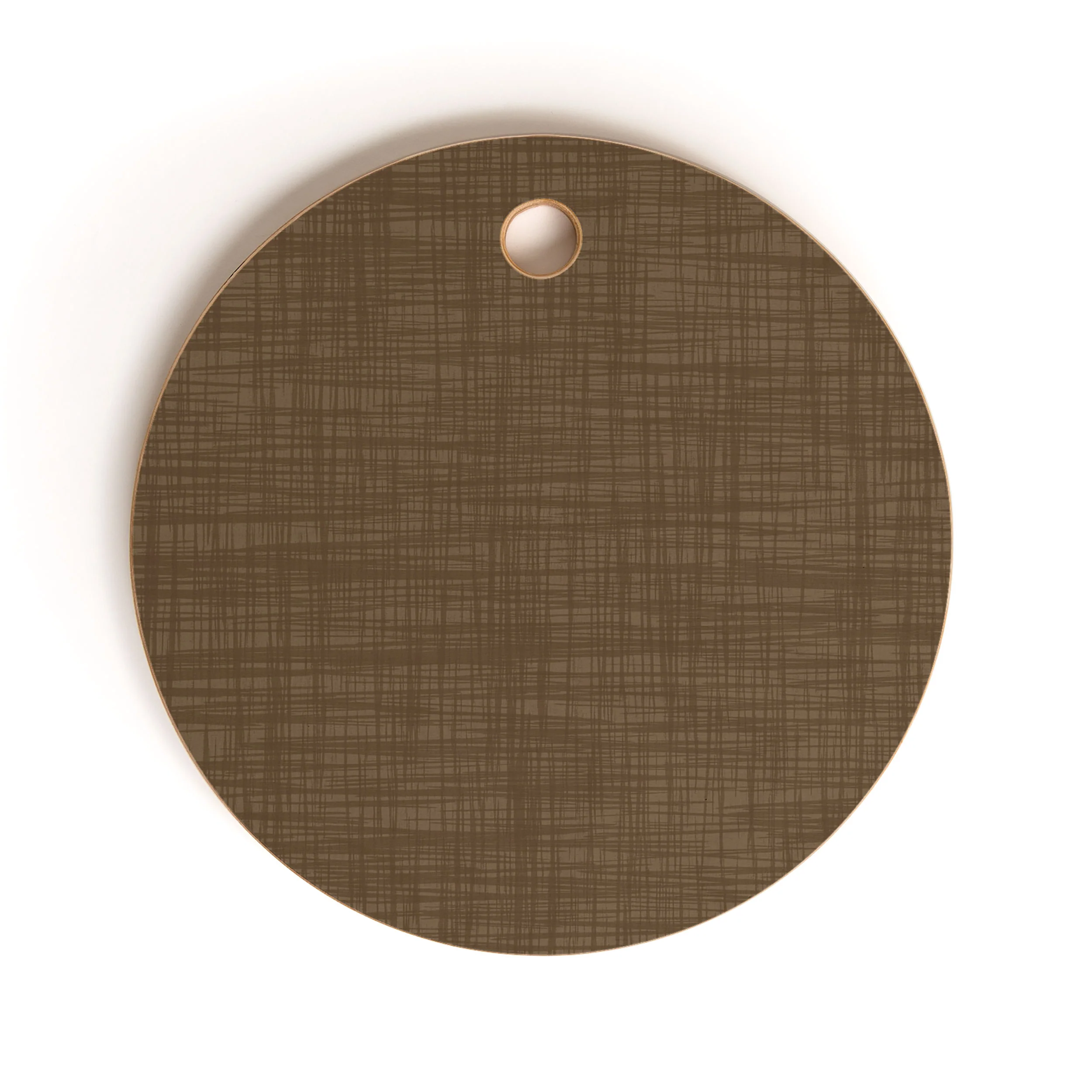 Avenie Cozy Linen Effect In Coffee Cutting Board Round