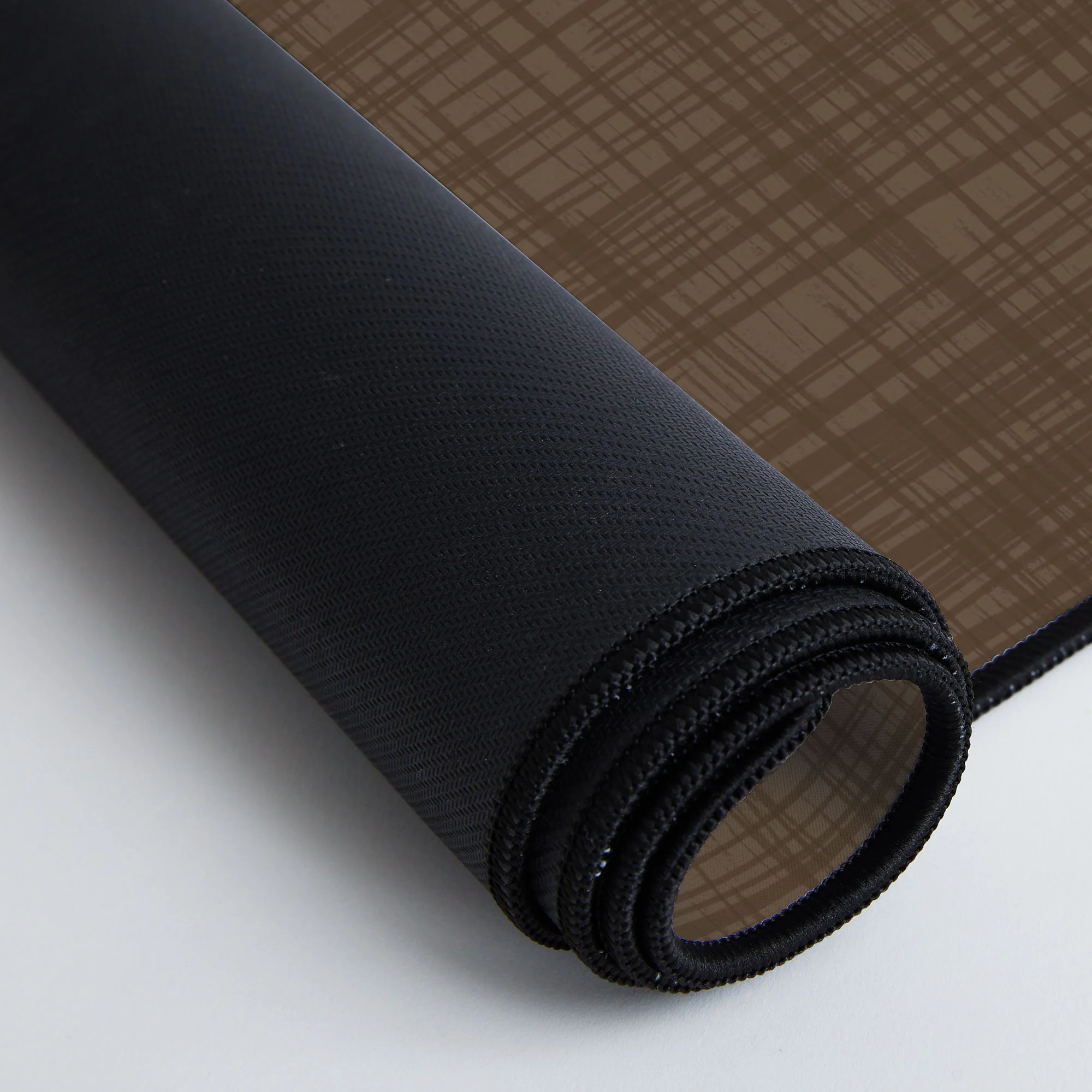 Avenie Cozy Linen Effect In Coffee Desk Mat - Image 4