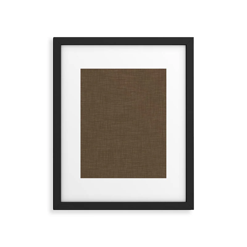 Avenie Cozy Linen Effect In Coffee Framed Art Print - Image 27