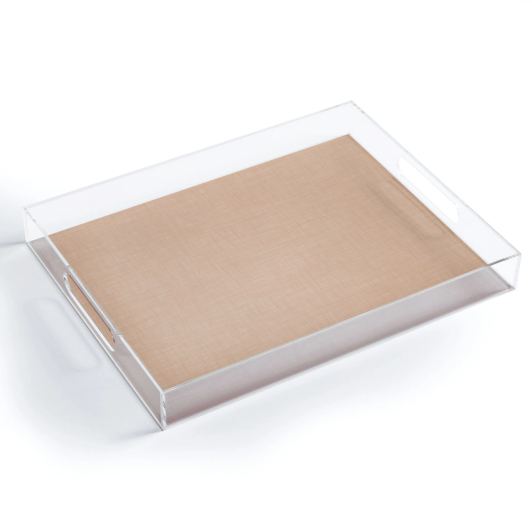 Avenie Cozy Linen Effect In Cream Acrylic Tray - Image 2