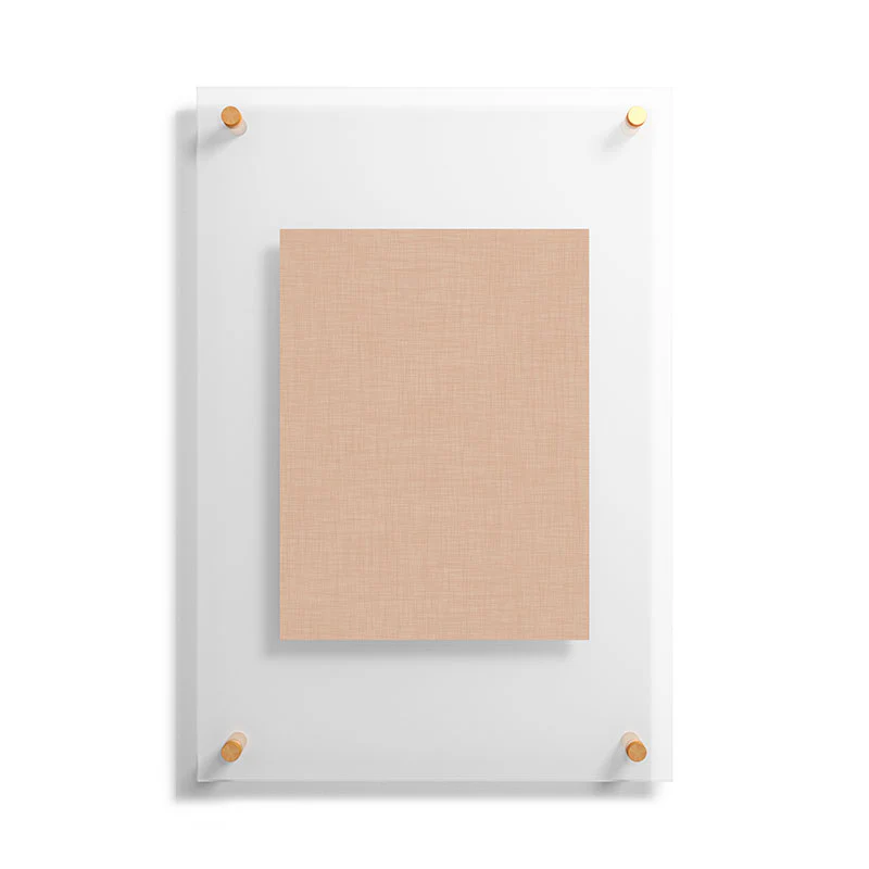 Avenie Cozy Linen Effect In Cream Floating Acrylic Print - Image 13