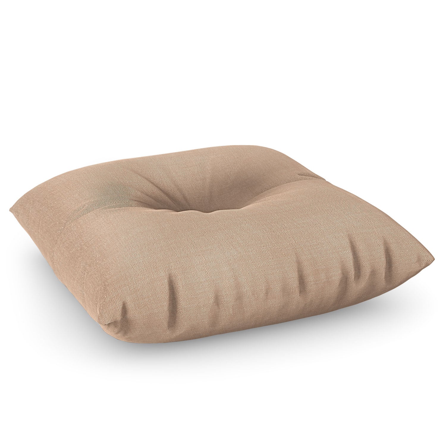 Avenie Cozy Linen Effect In Cream Floor Pillow Square - Image 3