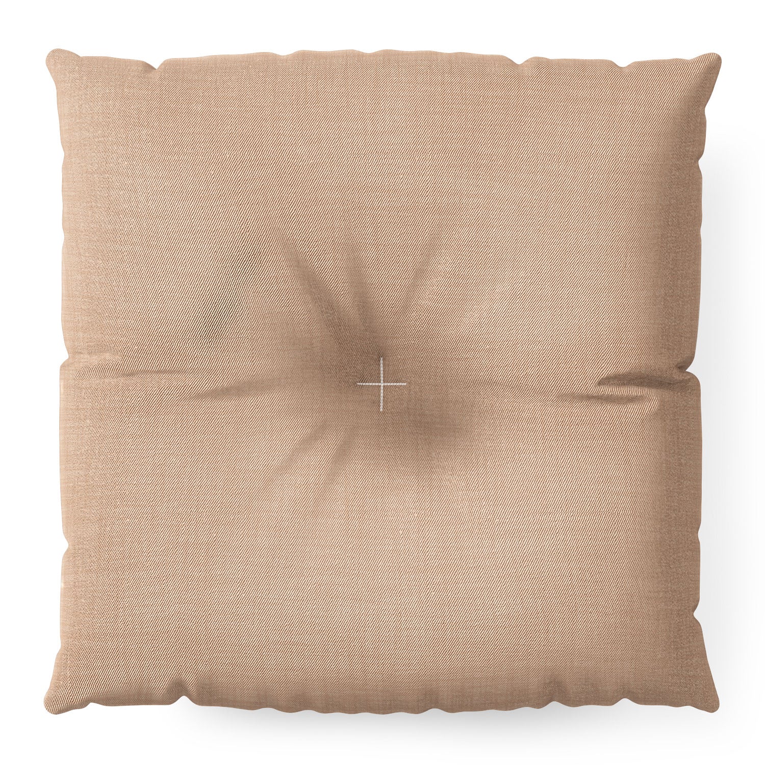 Avenie Cozy Linen Effect In Cream Floor Pillow Square - Image 4