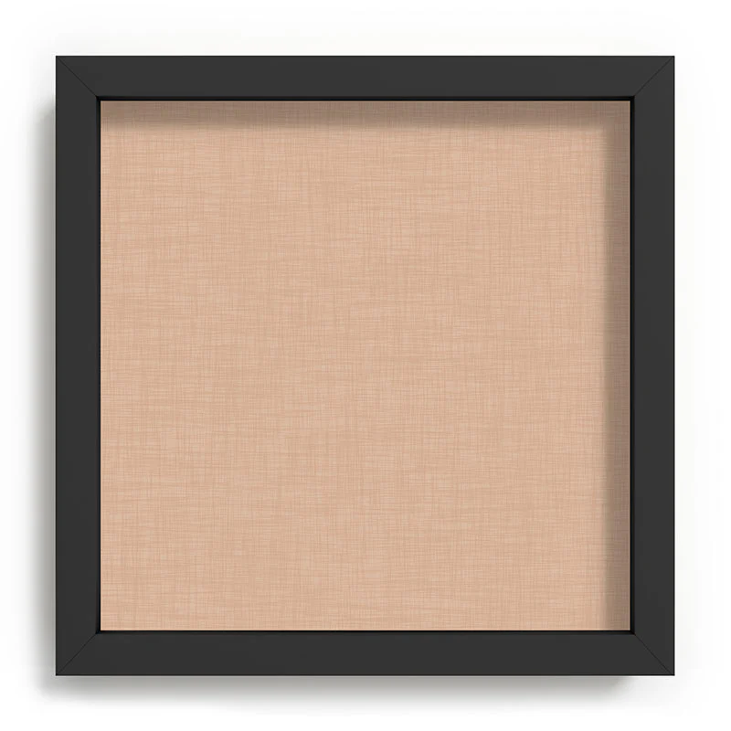 Avenie Cozy Linen Effect In Cream Recessed Framing Square