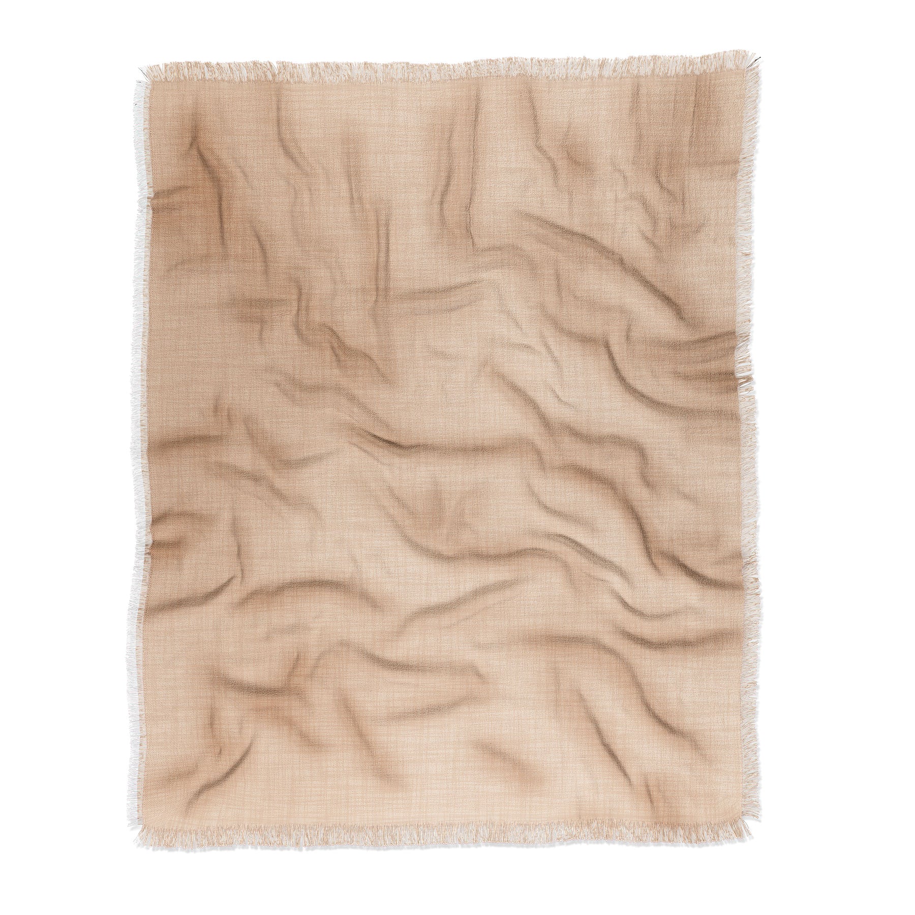 Avenie Cozy Linen Effect In Cream Throw Blanket - Image 6