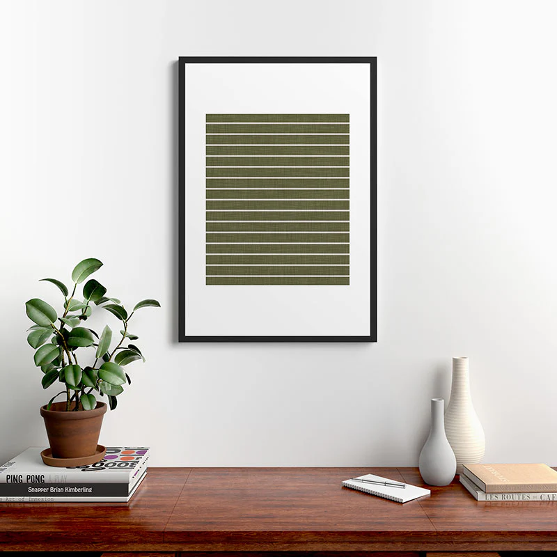 Avenie Cozy Stripes Framed Art Print - Image 36