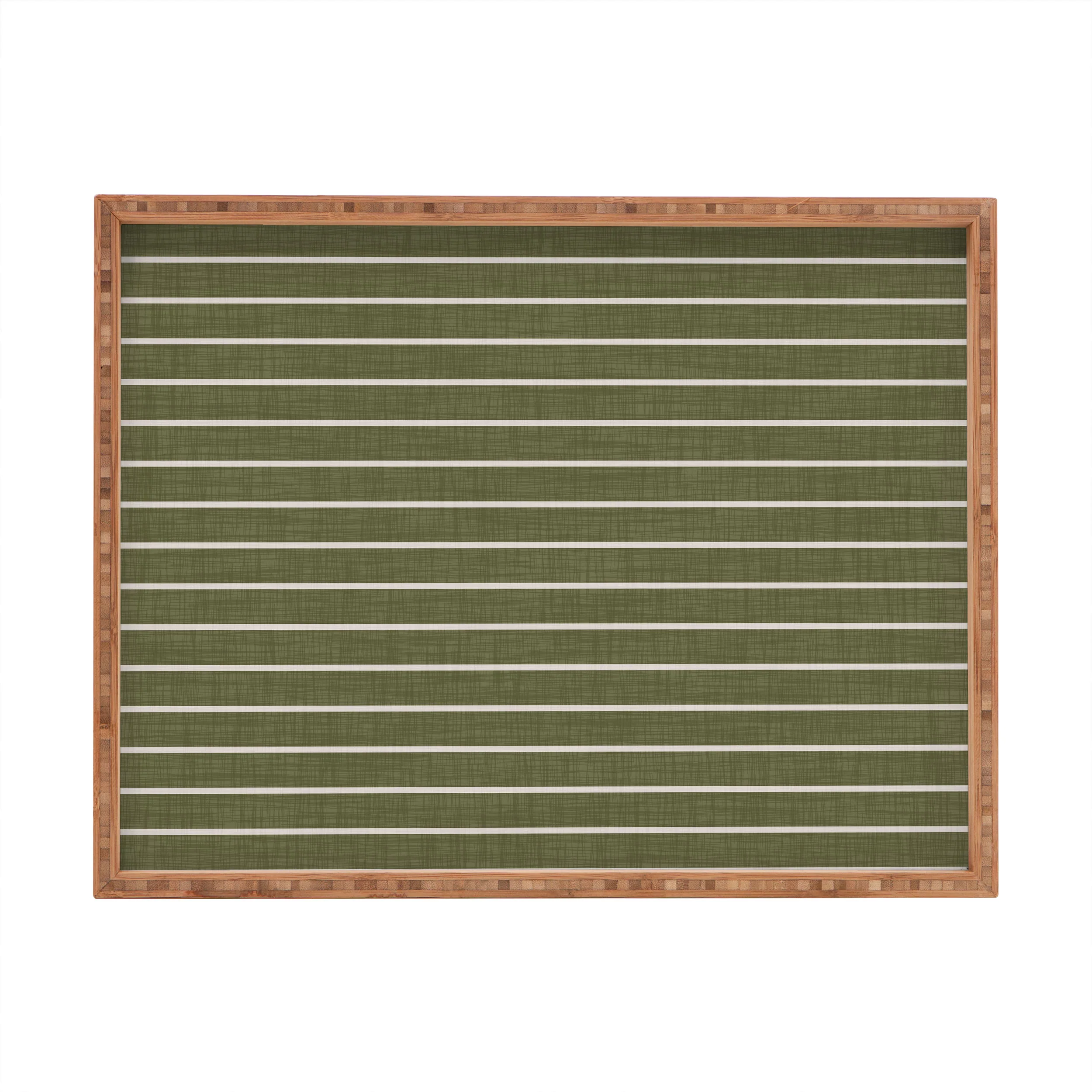 Avenie Cozy Stripes Rectangular Tray