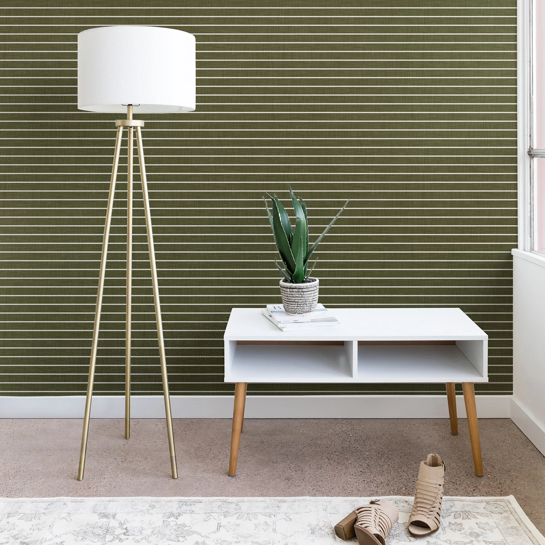 Avenie Cozy Stripes Wallpaper - Image 2