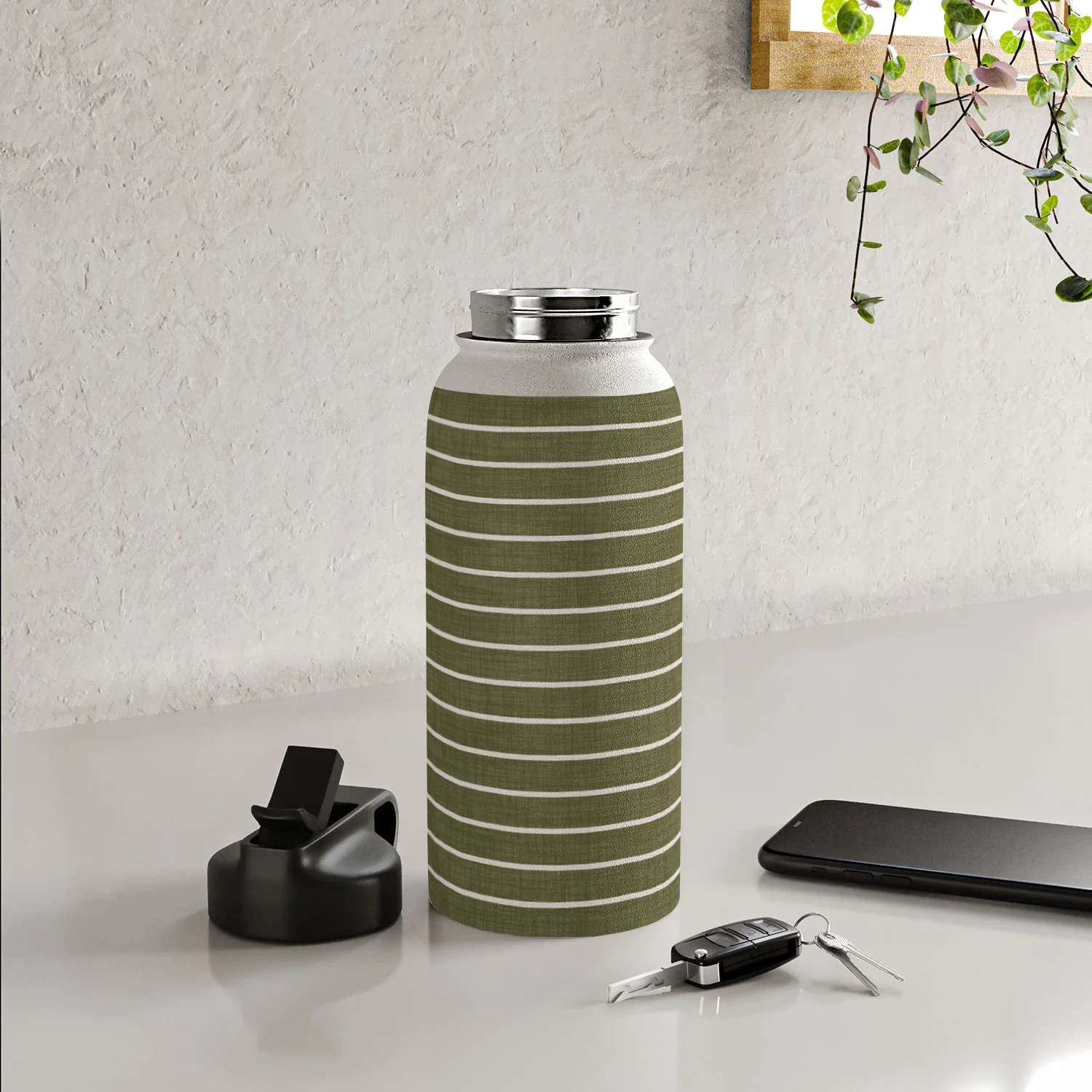 Avenie Cozy Stripes Water Bottle - Image 32