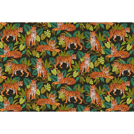 Avenie Jungle Tigers In Charcoal Wall Mural - Image 6