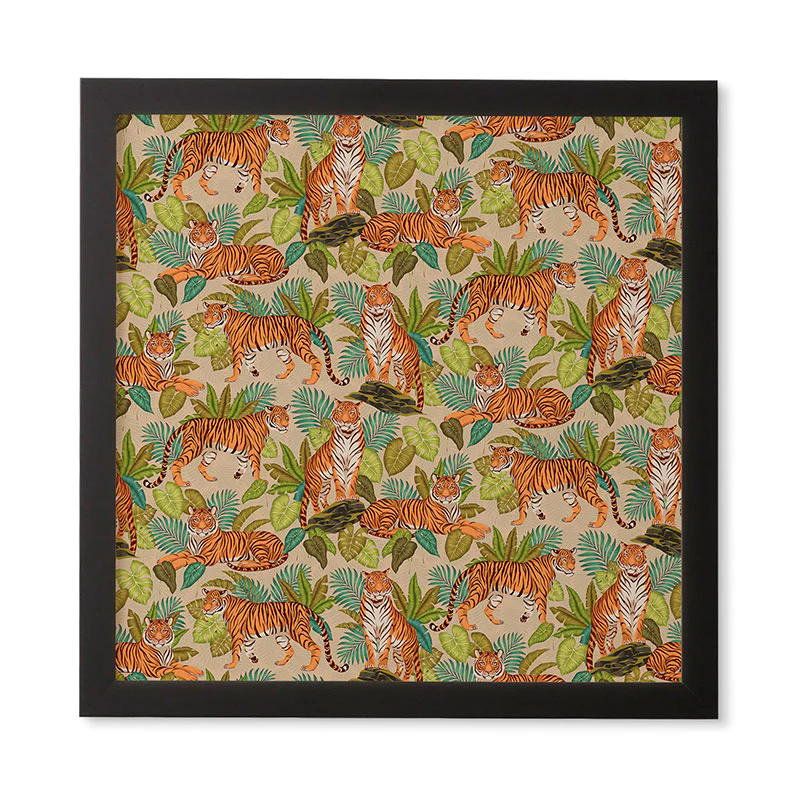Avenie Jungle Tigers In Sand Framed Wall Art - Image 9