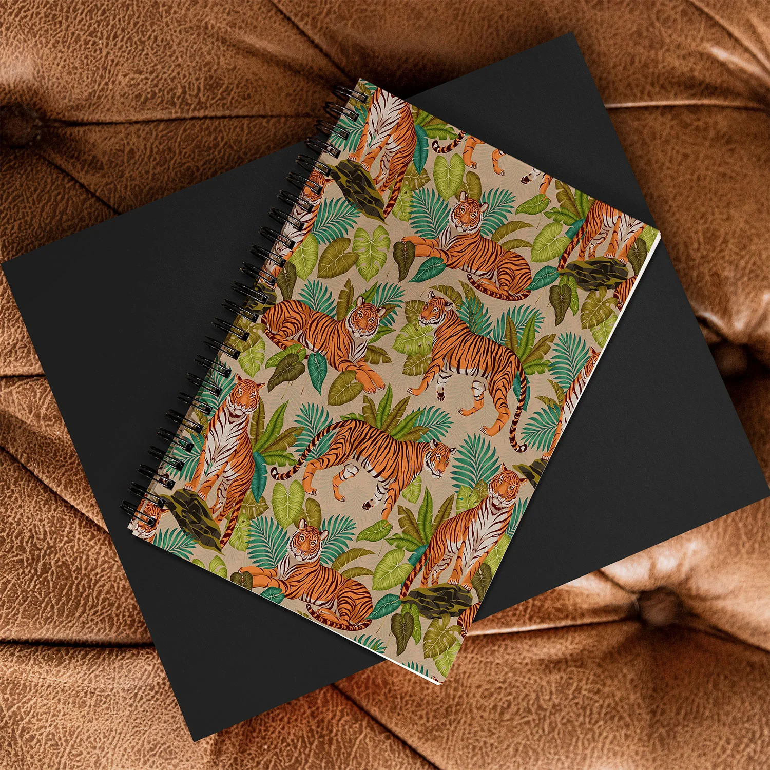 Avenie Jungle Tigers In Sand Spiral Notebook - Image 4
