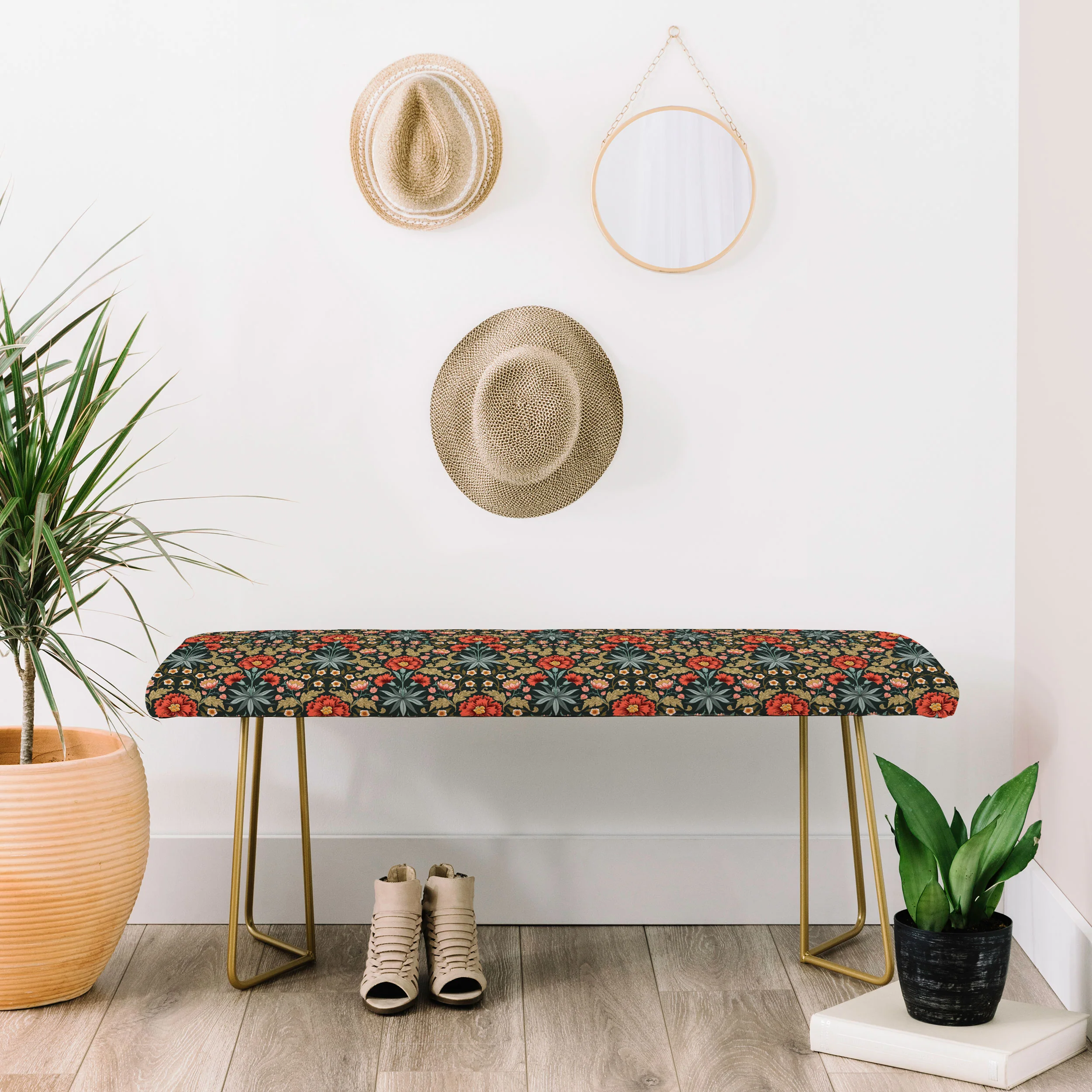 Avenie Morris Inspired Carnation Bench - Image 7