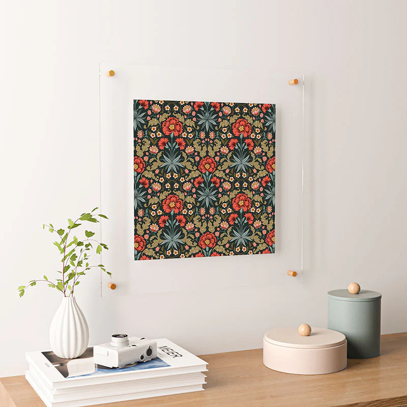 Avenie Morris Inspired Carnation Floating Acrylic Print - Image 26