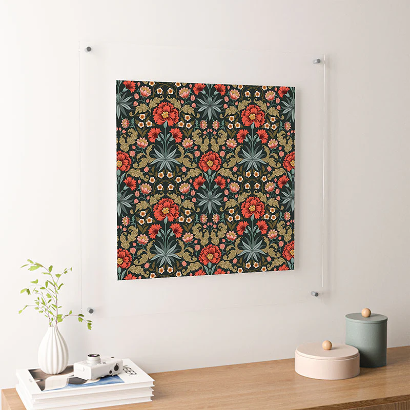 Avenie Morris Inspired Carnation Floating Acrylic Print - Image 40