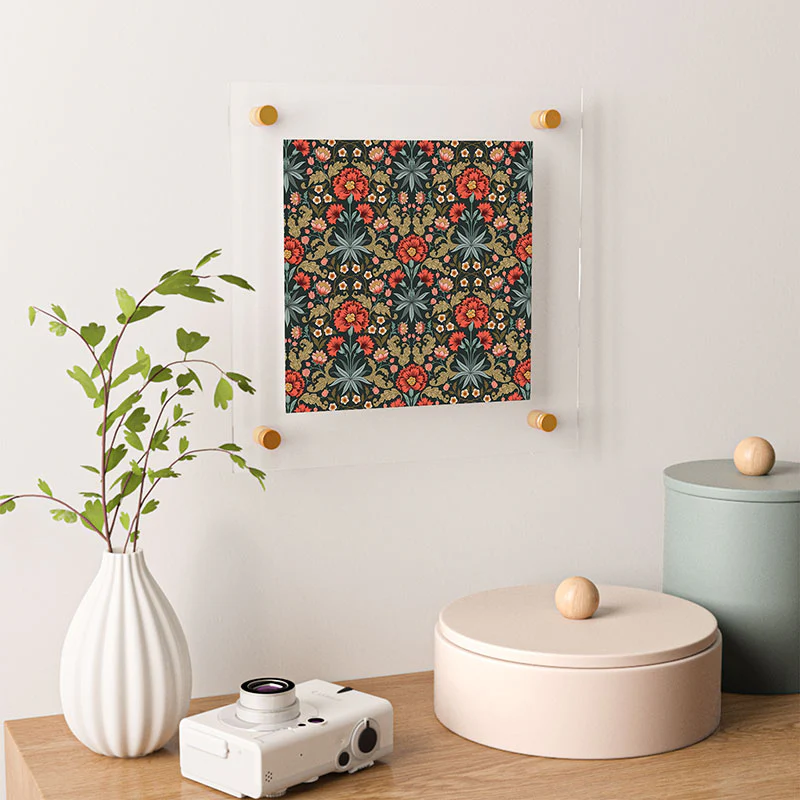 Avenie Morris Inspired Carnation Floating Acrylic Print - Image 8