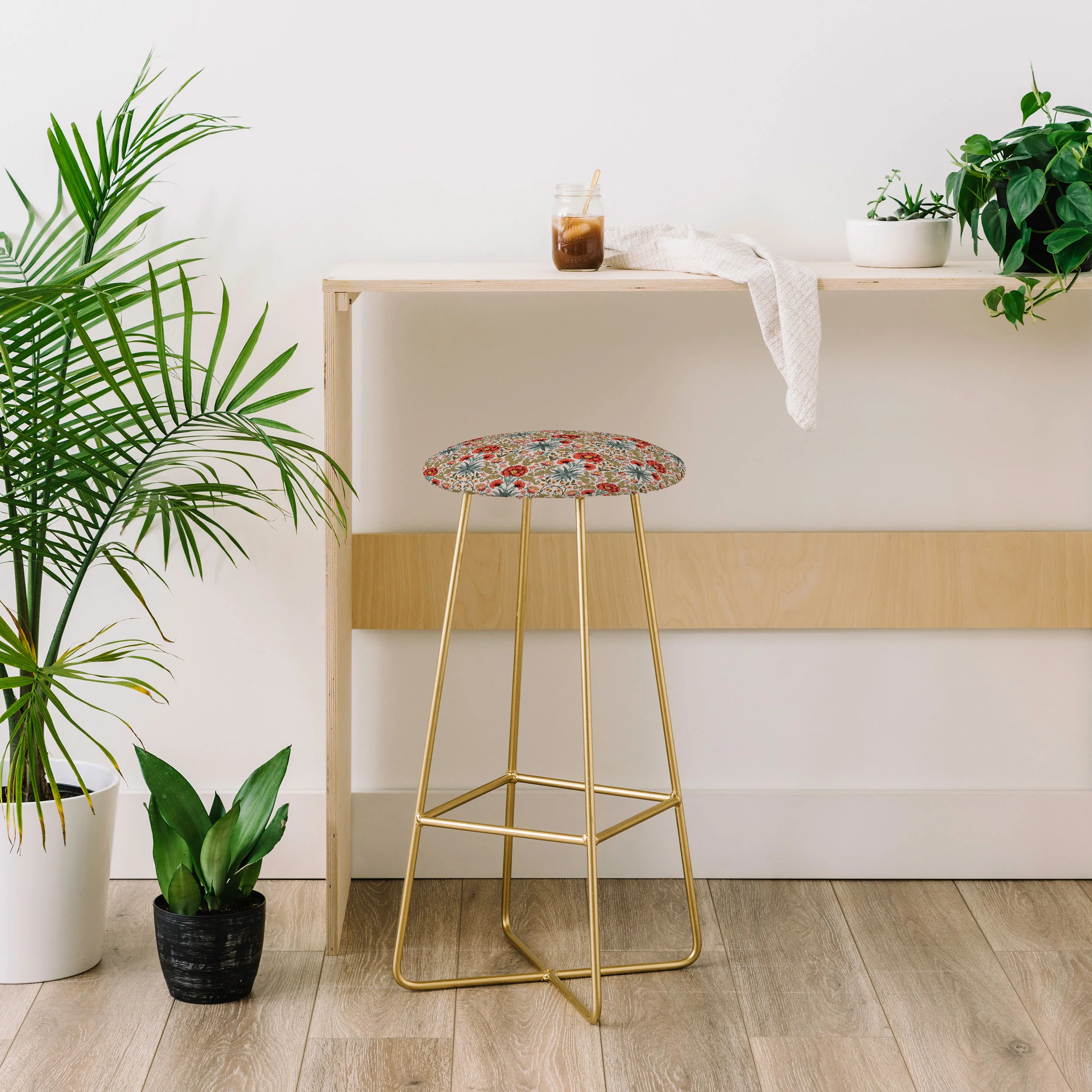 Avenie Morris Inspired Carnation I Bar Stool - Image 3