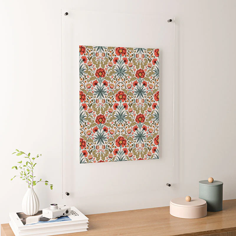 Avenie Morris Inspired Carnation I Floating Acrylic Print - Image 36