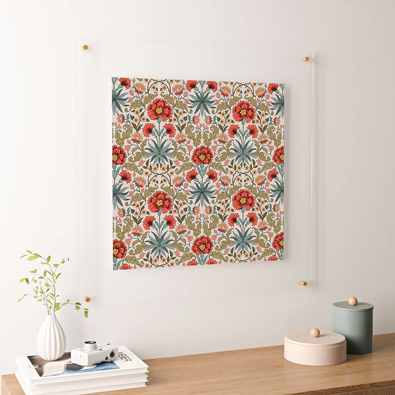 Avenie Morris Inspired Carnation I Floating Acrylic Print - Image 38